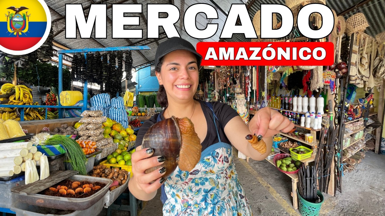 Así es UN MERCADO EN LA AMAZONÍA Ecuatoriana 🇪🇨 l ¿Es exótico? ESTO COMEN l Puyo Ecuador - Geleocos