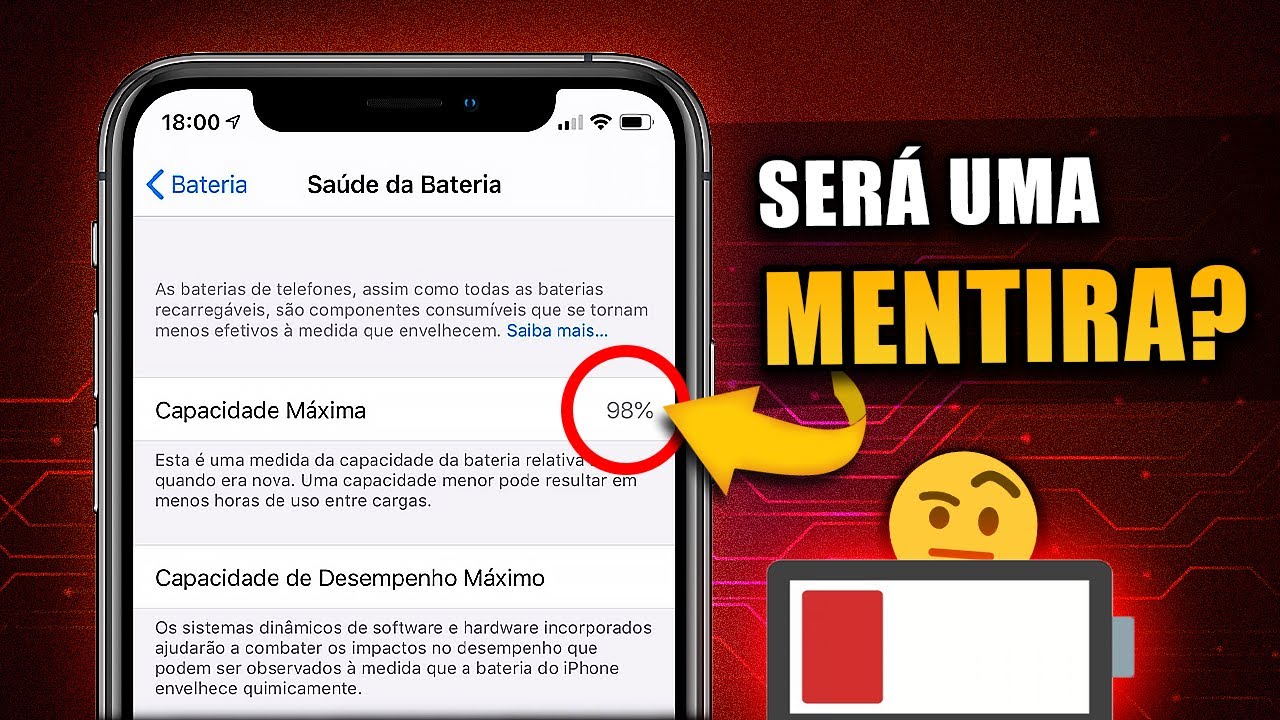 Saúde da Bateria no Iphone é uma FARSA? Por que Diminui tão RÁPIDO? (MINHA OPINIÃO)