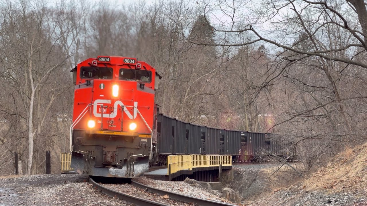 Bessemer and Lake Erie Iron Ore train. Southbound. Conneaut, OH. February 28, 2026