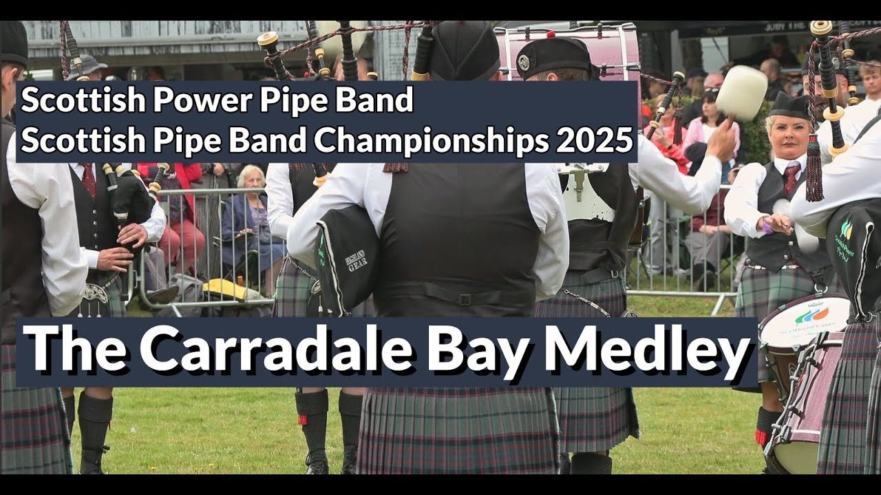 Scottish Power Pipe Band at the 2025 Scottish Pipe Band Championships in Dumbarton