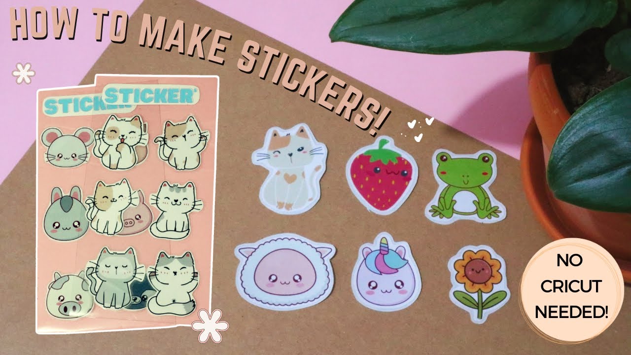 How to make Water-Resistant Stickers without Cricut at home - Easy Peel!