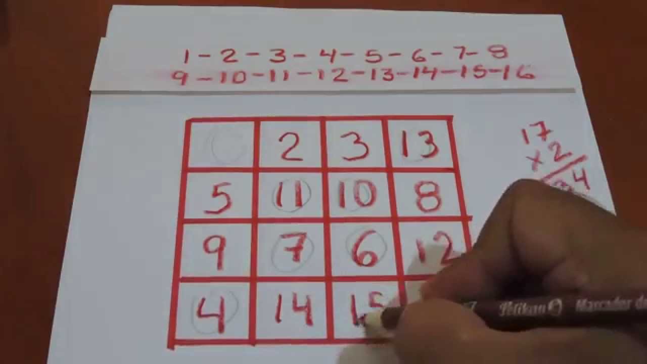 CUADROS MÁGICOS 4X4  🔼 método fácil, 👍 como se resuelve ✔