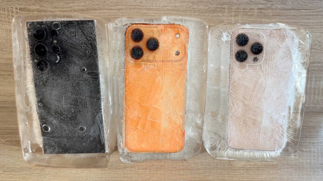 iPhone 17 Pro Max vs iPhone 16 Max vs Samsung Galaxy S25 Ultra - Sparkling Water FREEZE Test! Wow