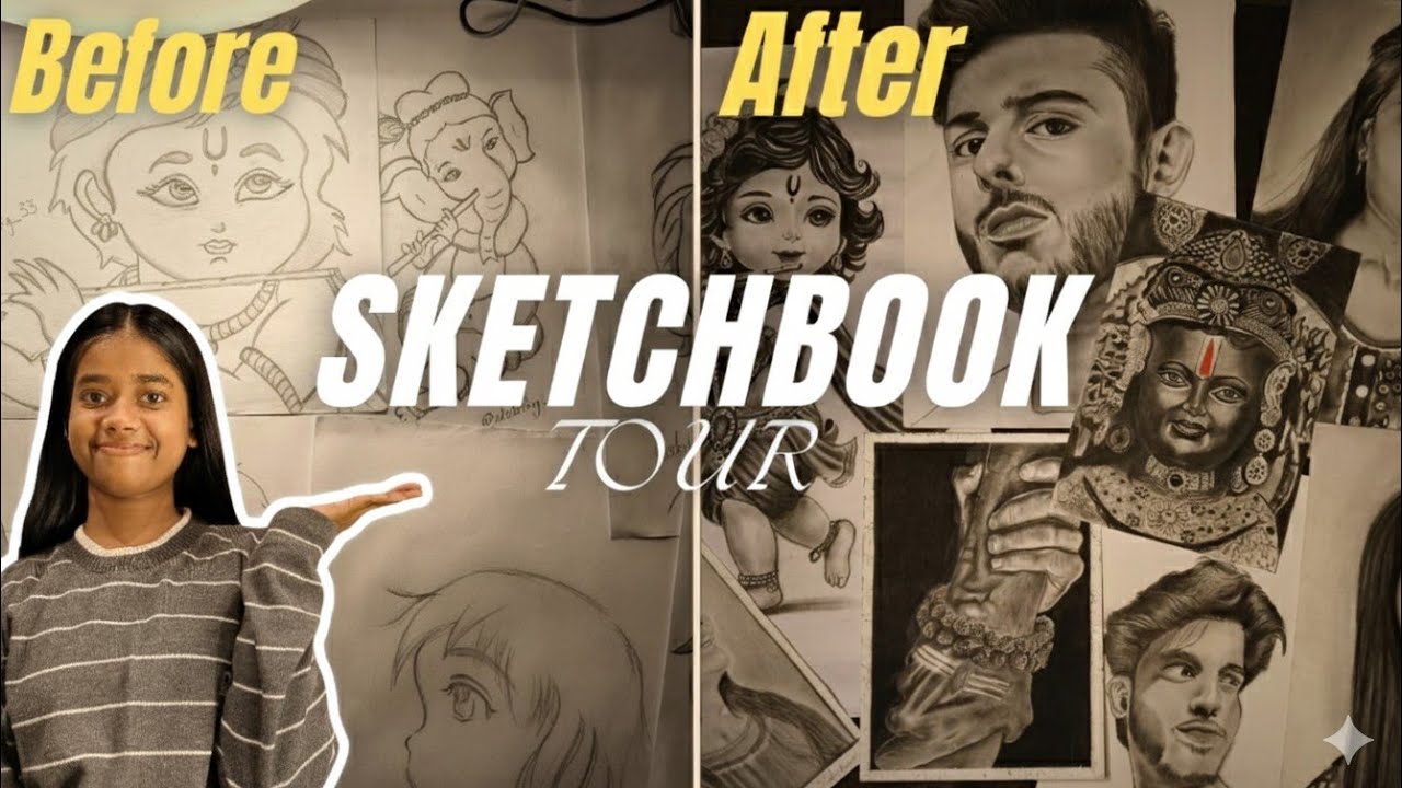 WORST SKETCHES  I  MADE !  😵😵 SKETCHBOOK TOUR 🌸🤌