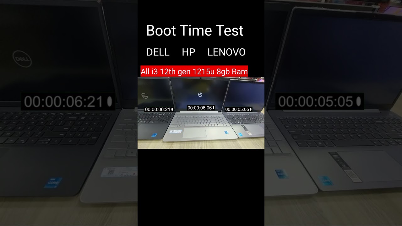 boot Speed Test | dell vs hp vs lenovo laptops which is better #Shorts