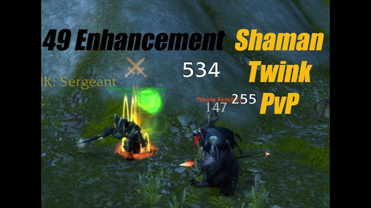 49 Enhancement Shaman Twink CRAZY PvP - WoW Classic PvP