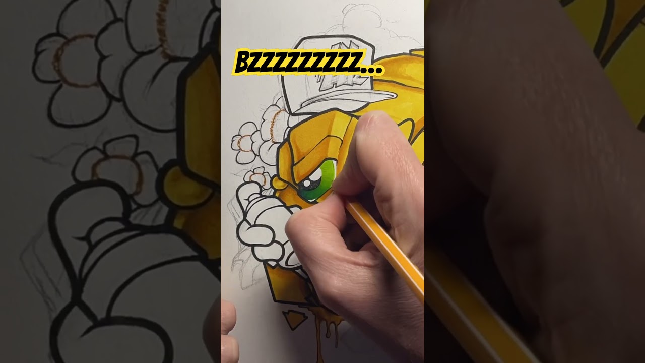 Beehive yourself #housemusic #graffitiart #timelapse #graffiti #art