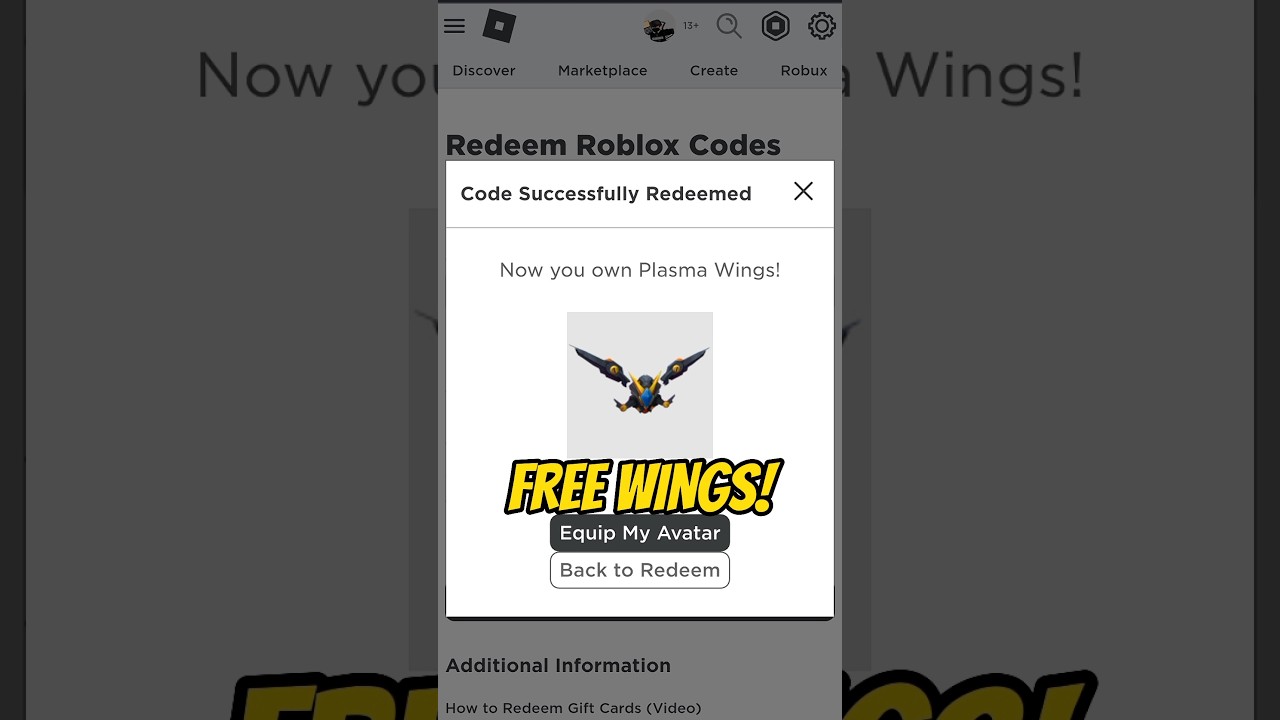 How I got Free Plasma Wings!