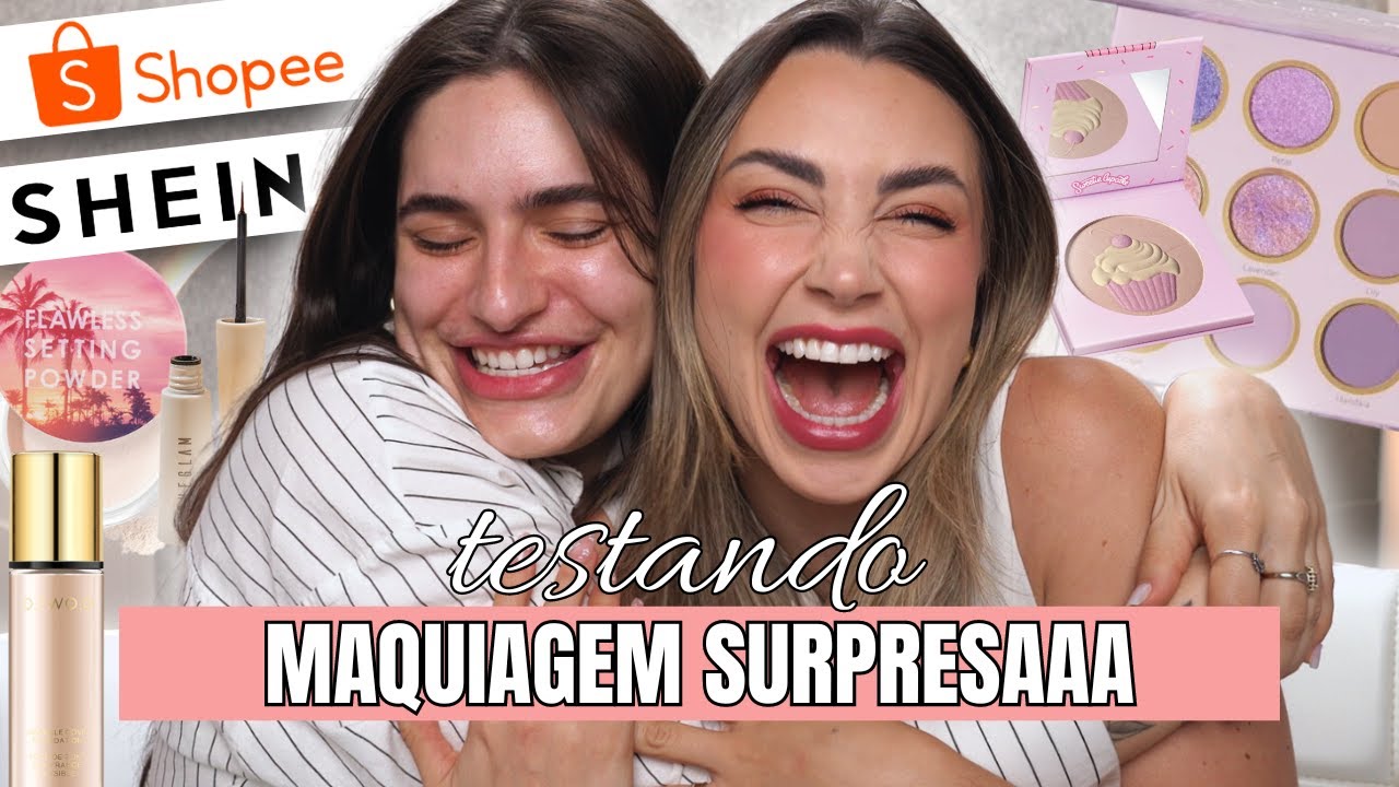 TESTANDO MAKES SURPRESA que a JANA ESCOLHEU! SheIn e Shopee 👀
