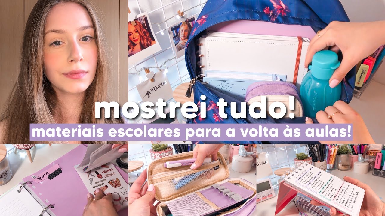 mostrando meus MATERIAIS ESCOLARES para a VOLTA ÀS AULAS 2021!