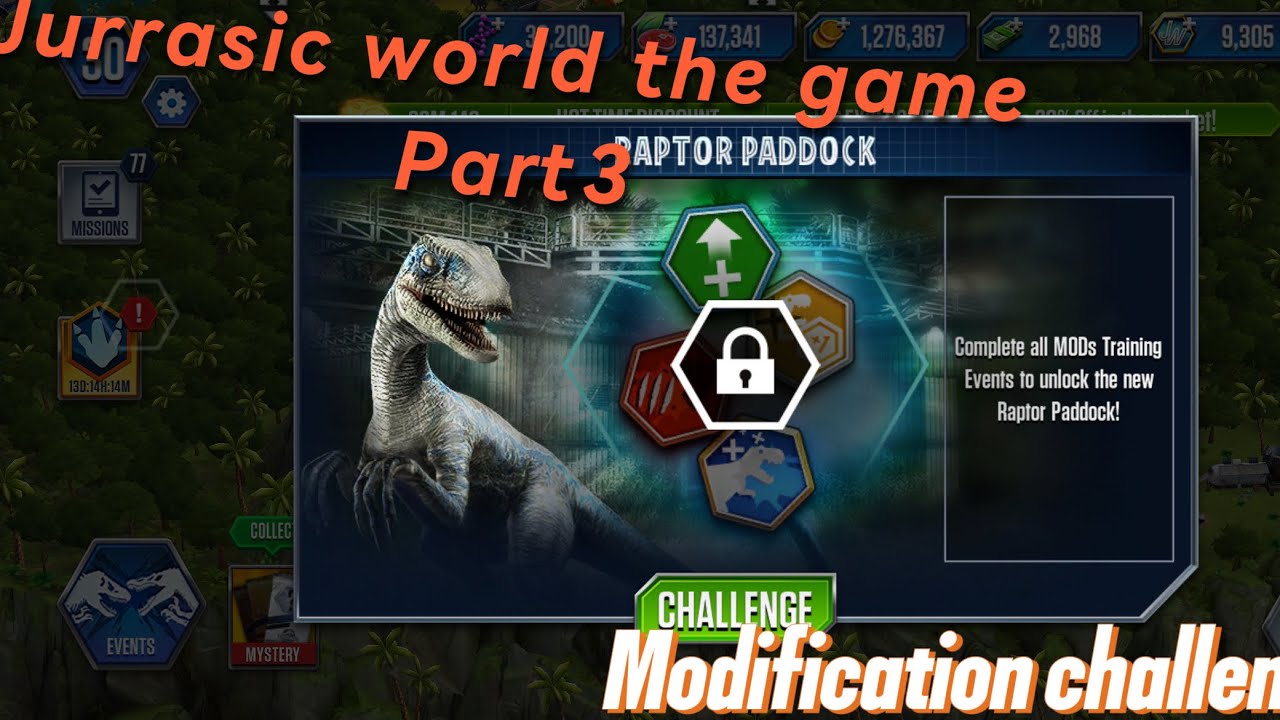เล่น modification challenge🧬:Jurrasic the game part3