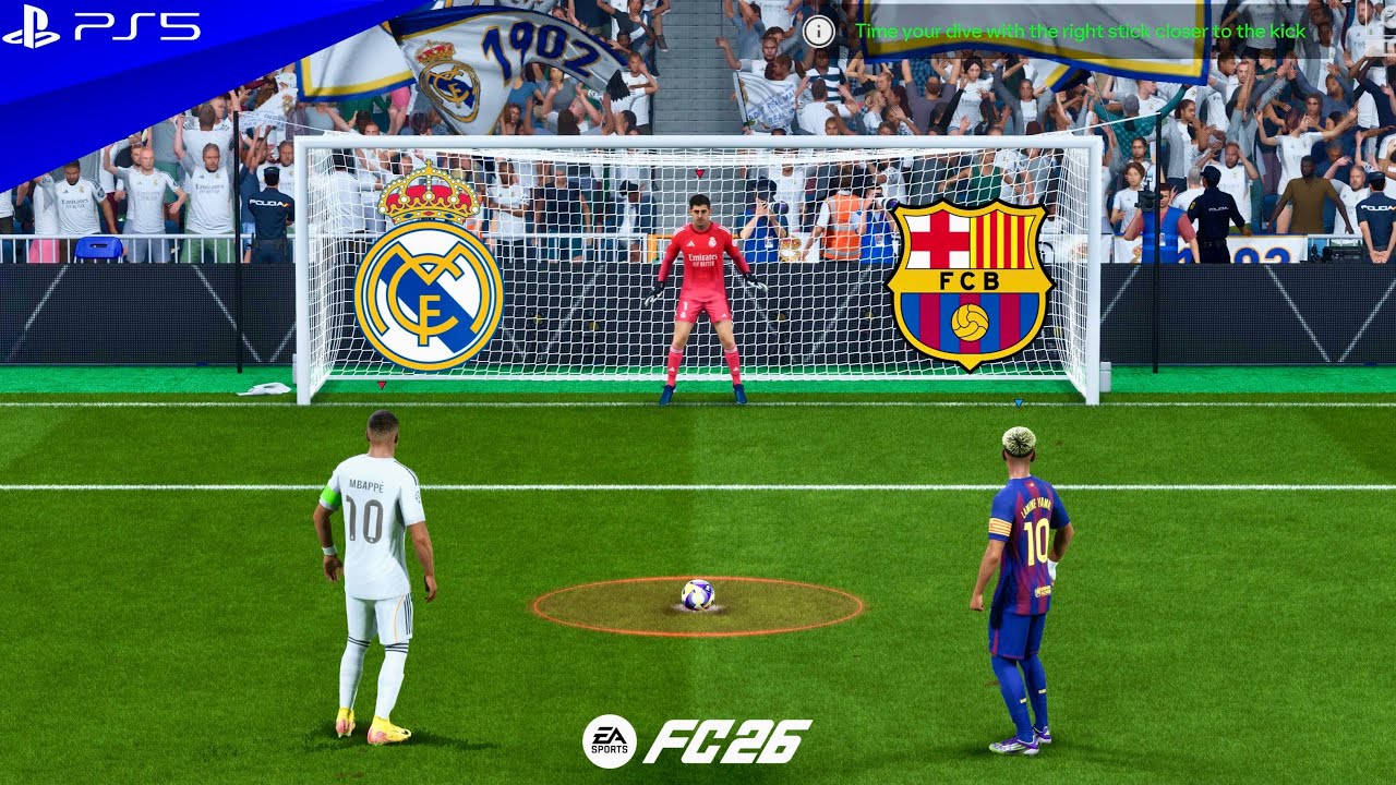 REAL MADRID VS FC BARCELONA | EL CLASICO | MBAPPE VS YAMAL | FC 26 PENALTY SHOOTOUT - PS5
