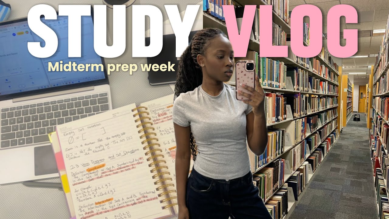 STUDY VLOG: Getting Ready for Midterms as a College Student
