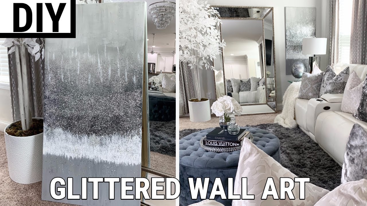 DIY Glittered Wall Art | THE BEST DIY Home Decor on a Budget