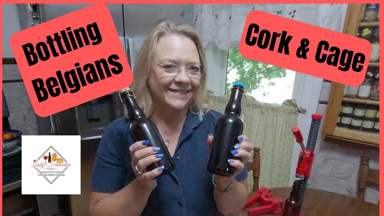 Bottling Belgian Beers using cork and cage.