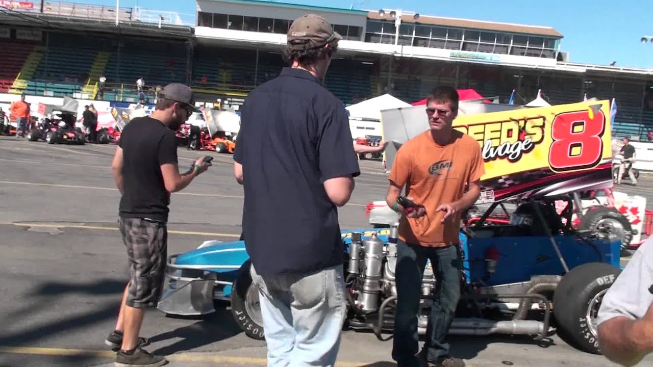 Oswego Speedway 2012 ISMA Winged Super Modified Pit Action A Sat Sept 1 2012