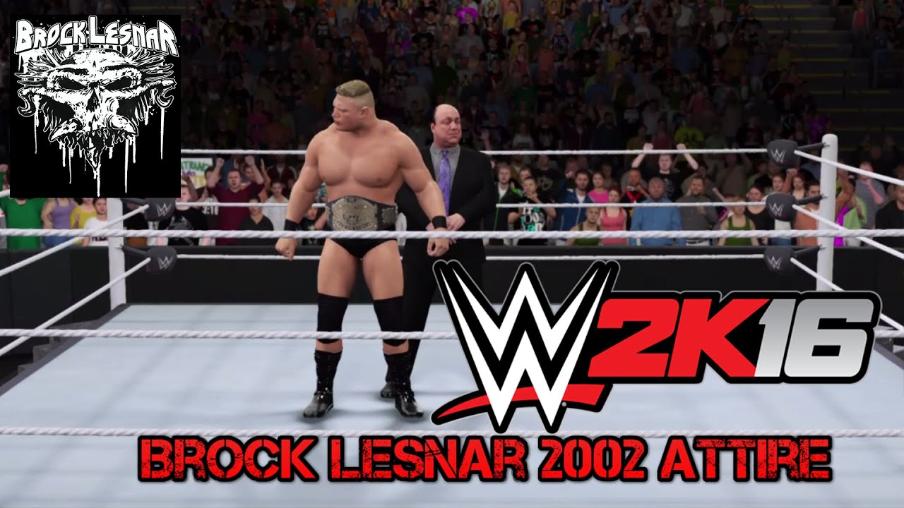 WWE 2K16 - Brock Lesnar 2002-2003 Attire - Created By MrBigShowOff - (PS4) Gameplay