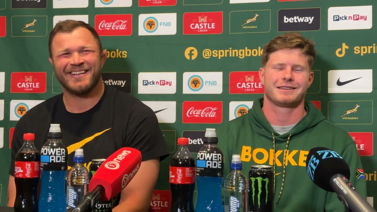 SPRINGBOKS:  Unseen footage of Duane Vermeulen and Ethan Hooker's press conference