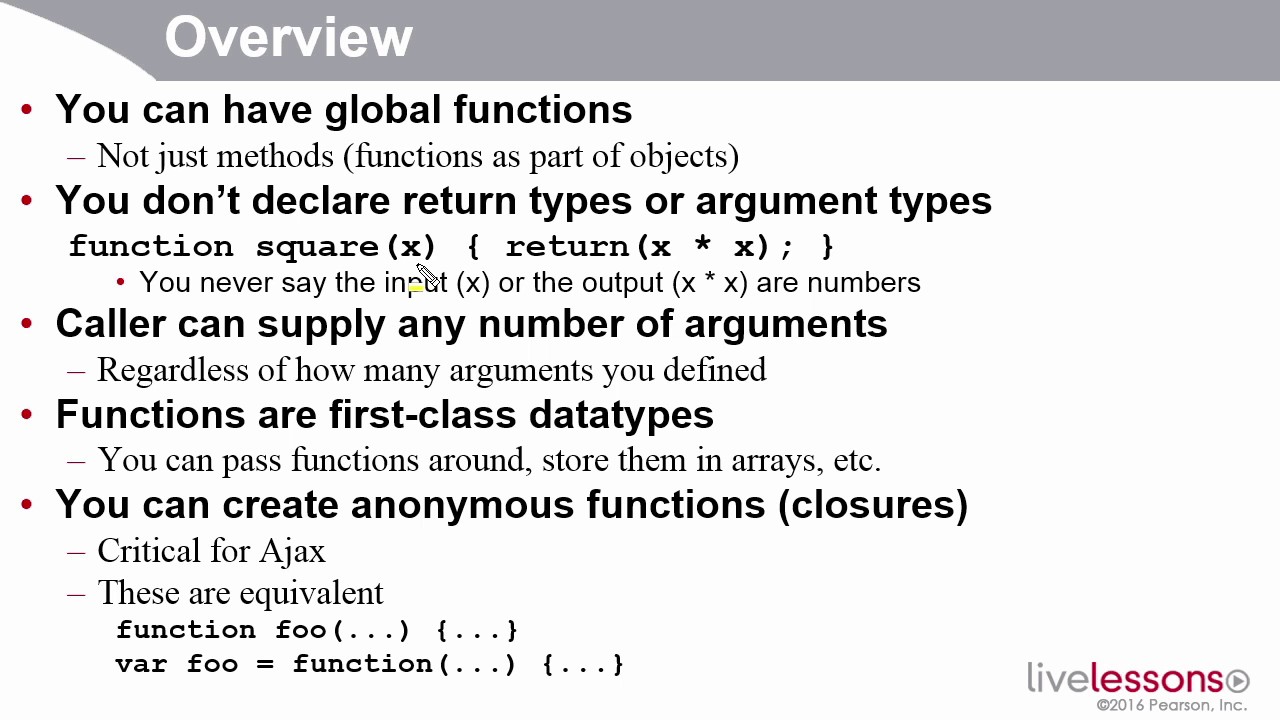 4 2 Assign functions to variables, arrays, and other data st