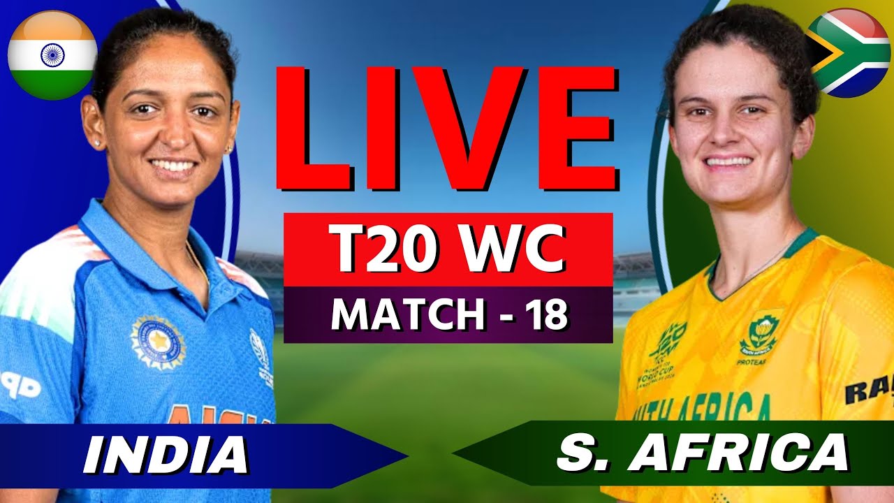 🔴 LIVE: IND W vs SA W, T20 World Cup 2026, Live Cricket Match Scores, Commentary, India vs S. Africa
