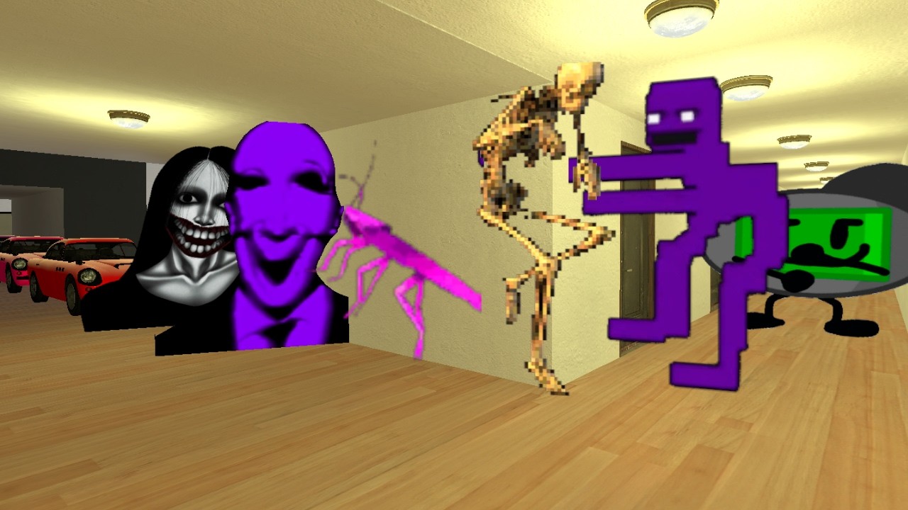 Kuchisake Onna,Afton,,Crazy Frog Purple Gye And Other's Nextbot In The Gmod #Crazy_Gaming #Nextbots