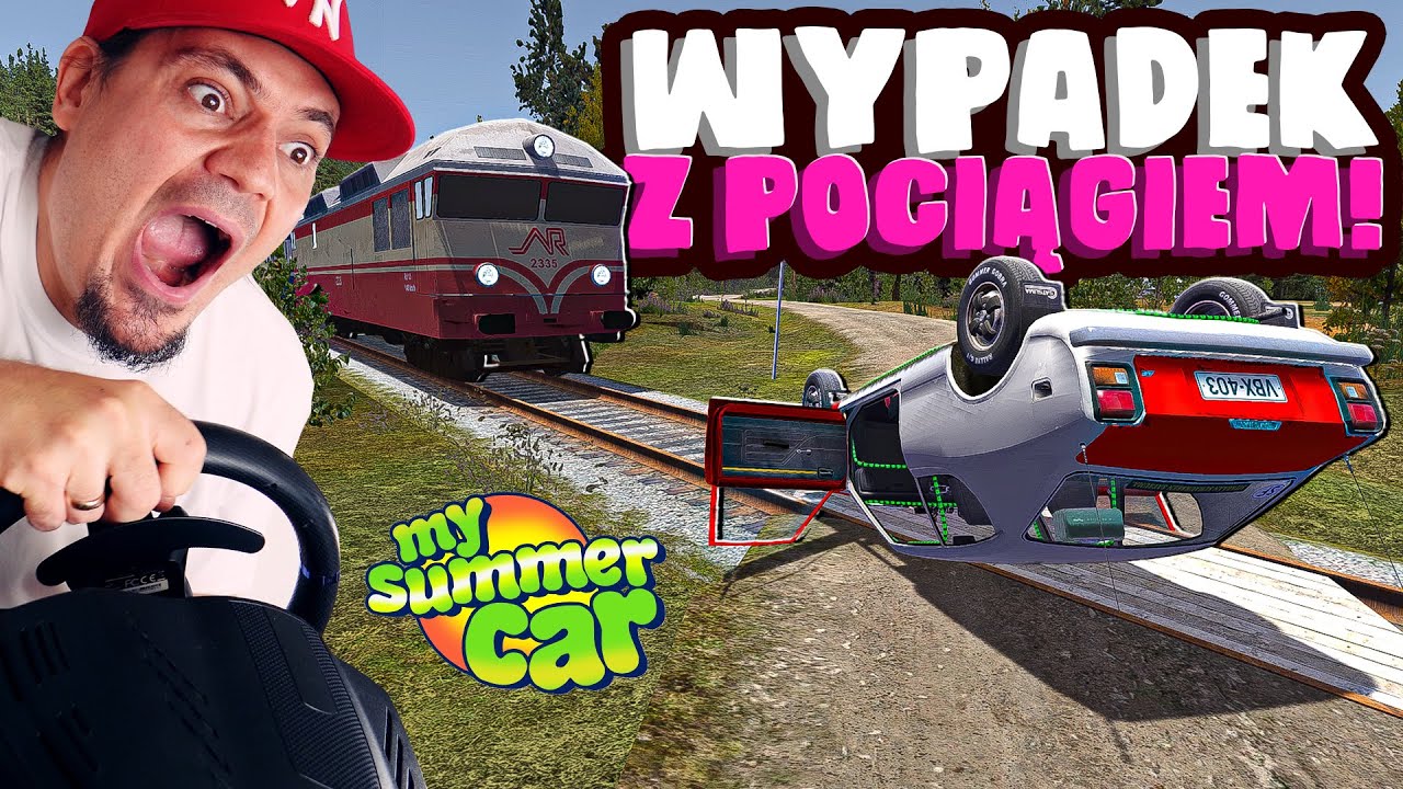 🚘 CZOŁOWE ZDERZENIE SATSUMY Z POCIĄGIEM! *bolało* W *MY SUMMER CAR*! | My Summer Car #53