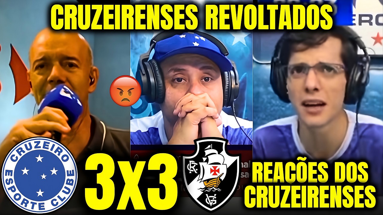 REAÇÕES DOS CRUZEIRENSES REVOLTADOS COM O EMPATE COM O VASCO CRUZEIRO 3X3 VASCO