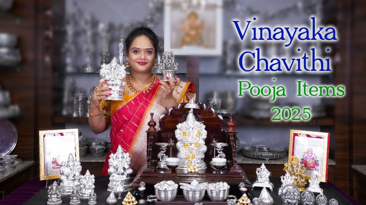 Ganesh Chaturthi Festival - 2025 || Silver Pooja Items Collection || video out now !! ✨
