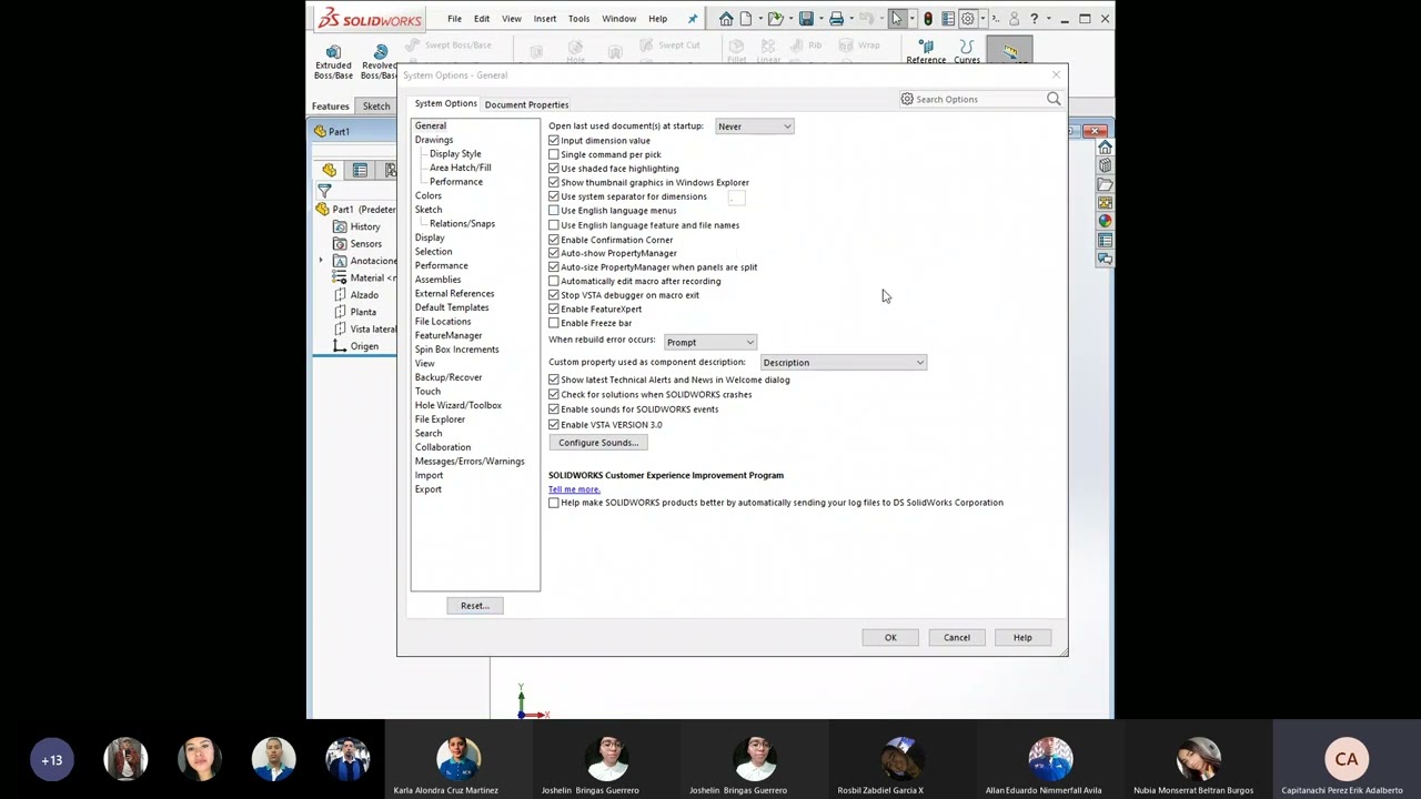 INTERFAZ DE SOLIDWORKS