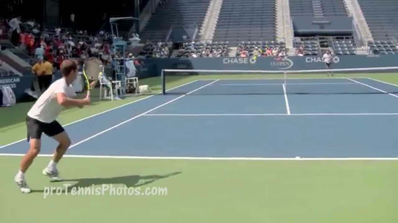 Richard Gasquet v Juan Monaco, 2014 US Open practice