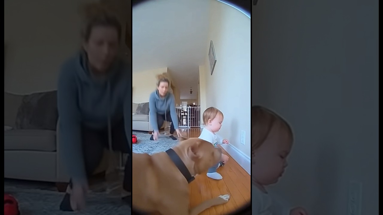 Indoor Camera catches Hero dog saving little boy from electric shock. ⚡️ 🐶 #hero #viral #subscribe