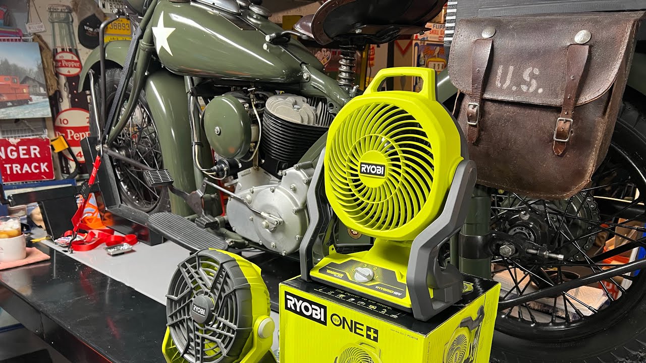 Ryobi One 18 Volt Cordless Fan - Hybrid - Whisper Series- 7 1/2” Fan Review-  And comparison to old.