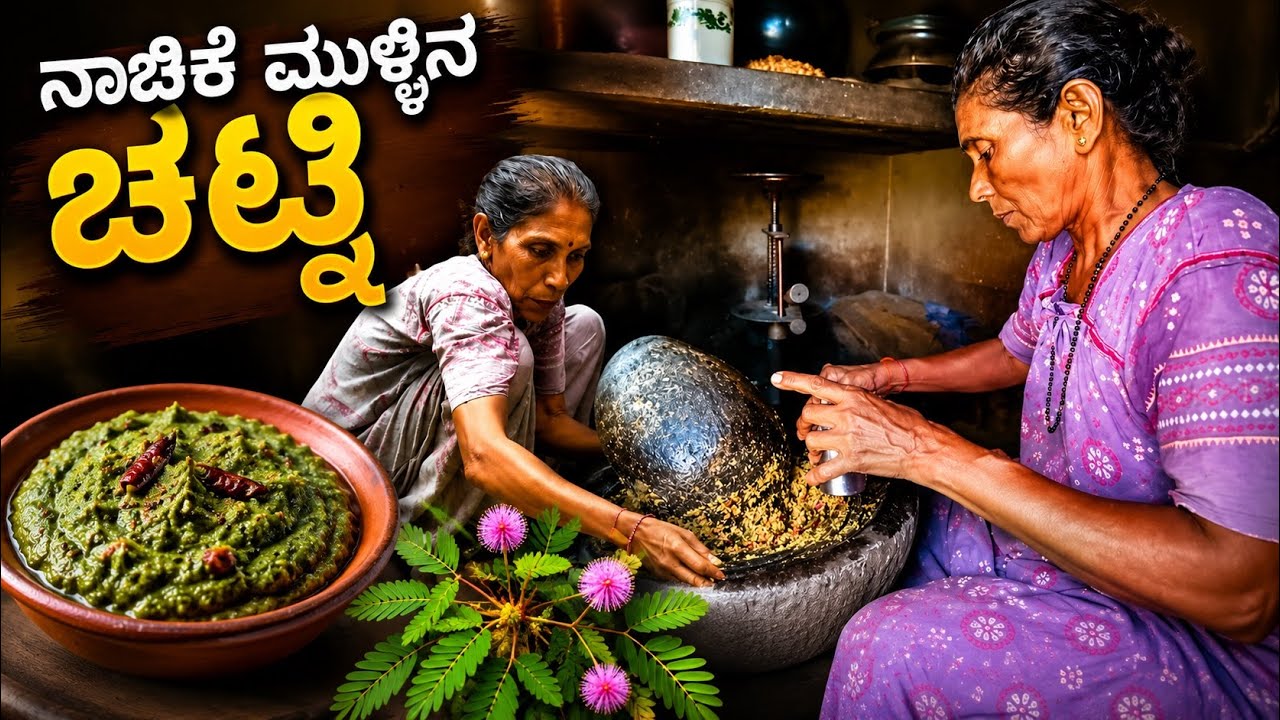  ನಾಚಿಕೆ ಮುಳ್ಳು ಚಟ್ನಿ | Village Style Cooking#mangalore #kudla #tulu #tulurecipe #udupi #vlog 