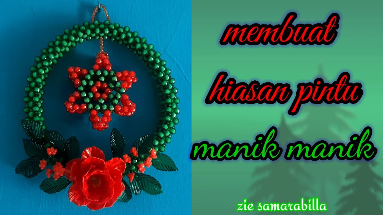 membuat hiasan pintu/dinding untuk natal