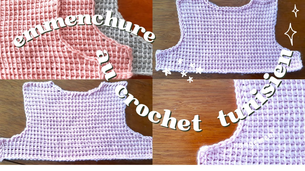 Crochet tunisien . Les emmanchures