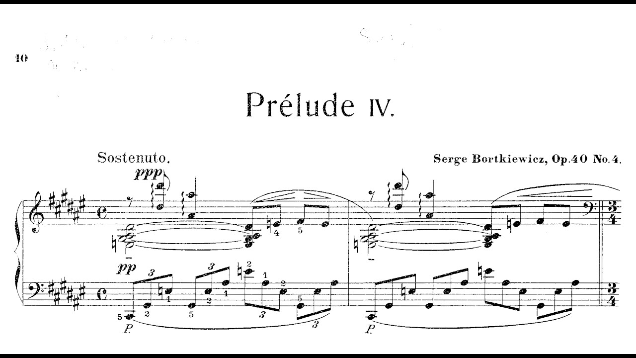 Sergei Bortkiewicz | Prelude, Op.40/4