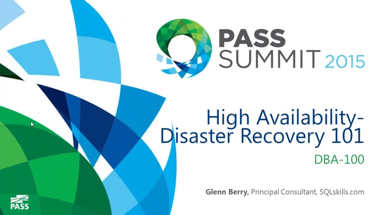 High Availability Disaster Recovery 101