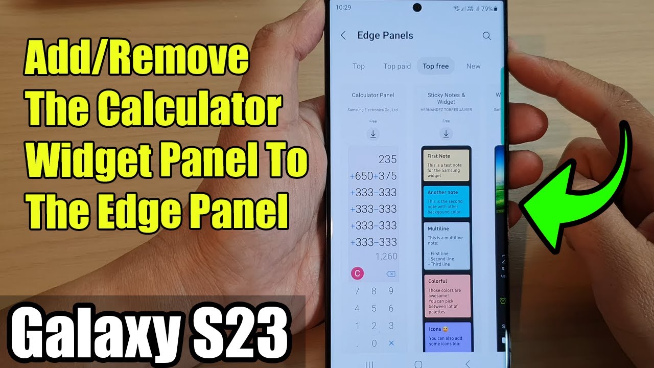 Galaxy S23's: How to Add/Remove The Calculator Widget Panel To The Edge Panel
