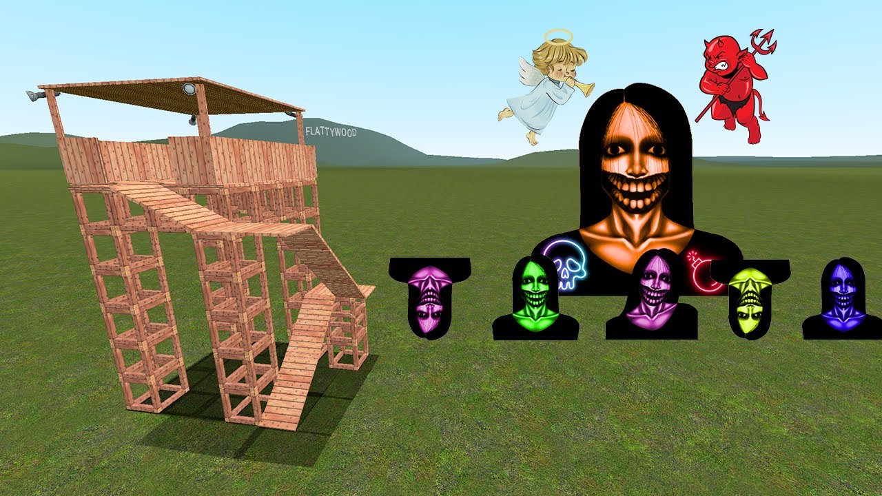 Kuchisake Onna Family Vs Towers In Garry's Mod