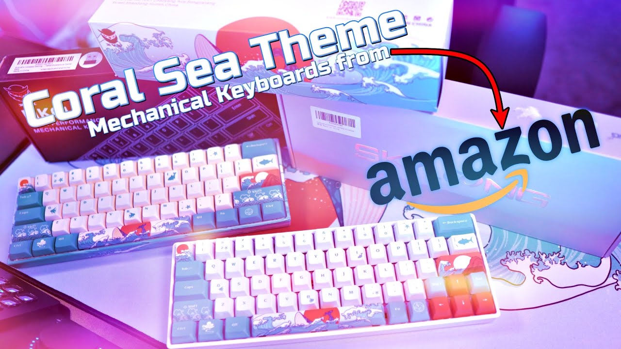BEST Amazon 60% Mechanical Keyboard? Coral Sea Theme XVX MK61 & Guffercty kred GK61 Detailed Review