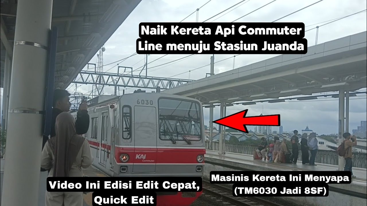 Naik Kereta Api Commuter Line menuju Stasiun Juanda #stasiunjuanda #commuterline 