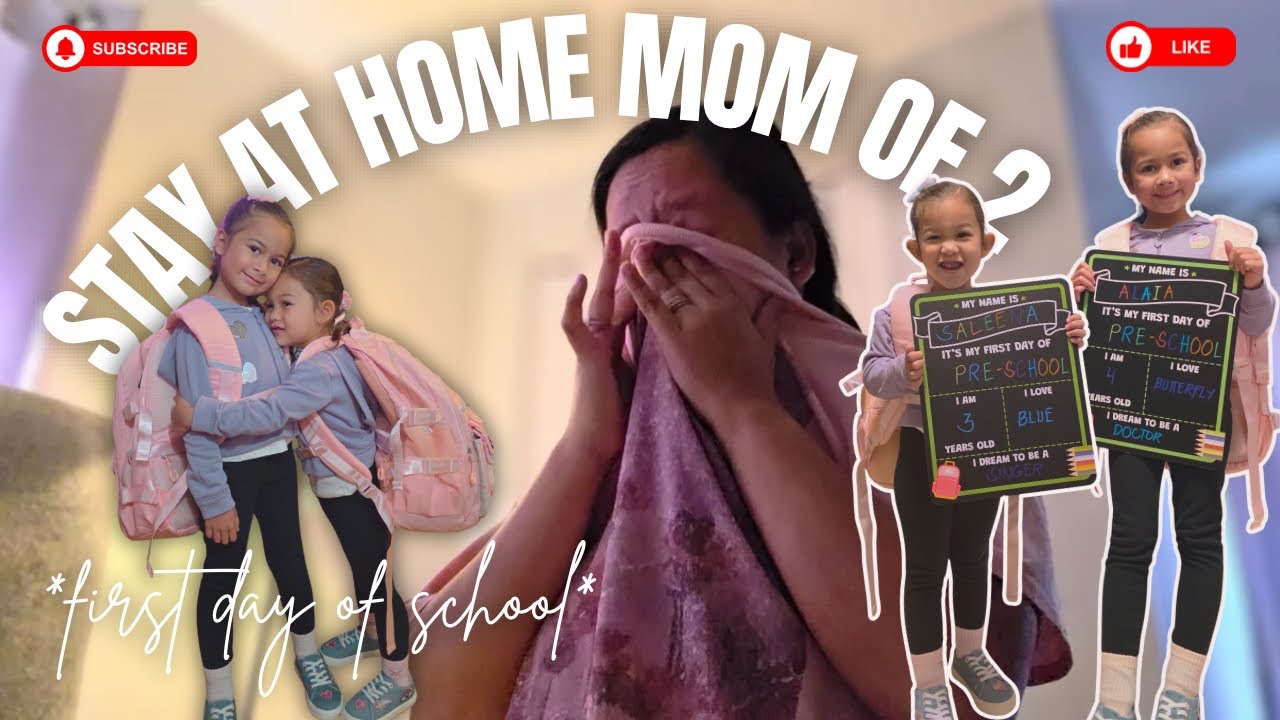 Vlog| teary eyed🥹girls first day of school,new paint and clean with me while kids are at school!❤️
