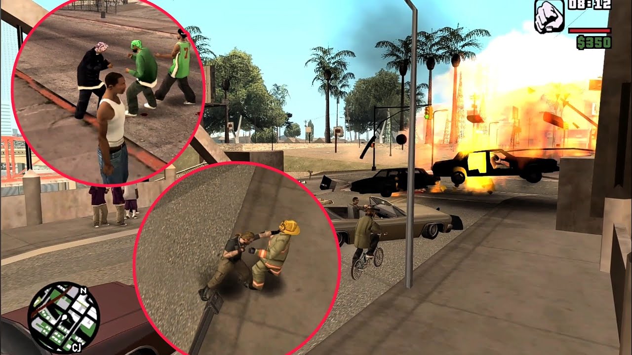 As tretas entre Ballas e GSF no GTA San Andreas + som ambiente do jogo