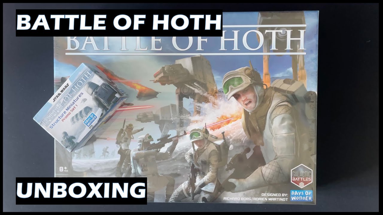 Unboxing Battle of Hoth Star Wars board game with promo set 1