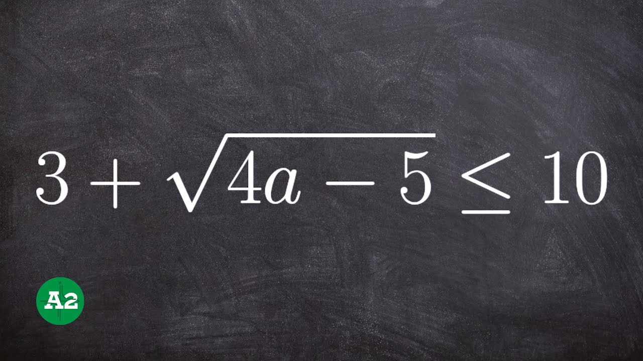 Solving Square Root Inequality | Algebra 2