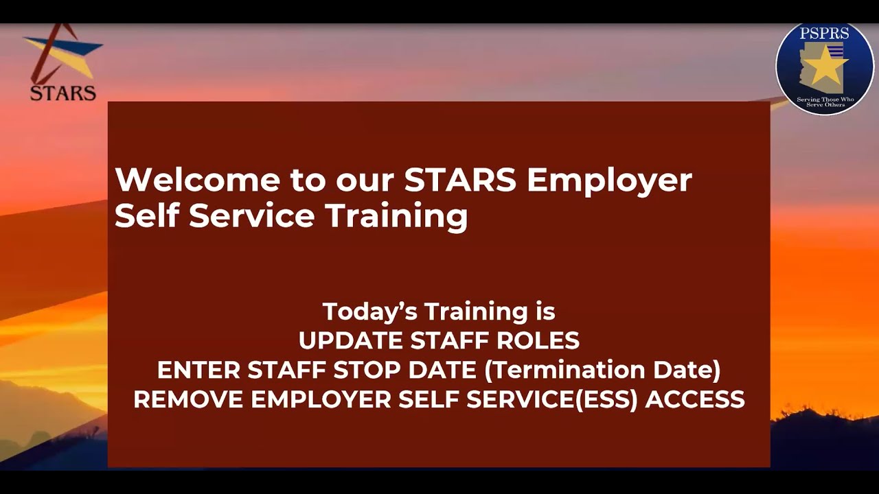 Updating Staff User Contact Information, Roles and Authorization in STARS