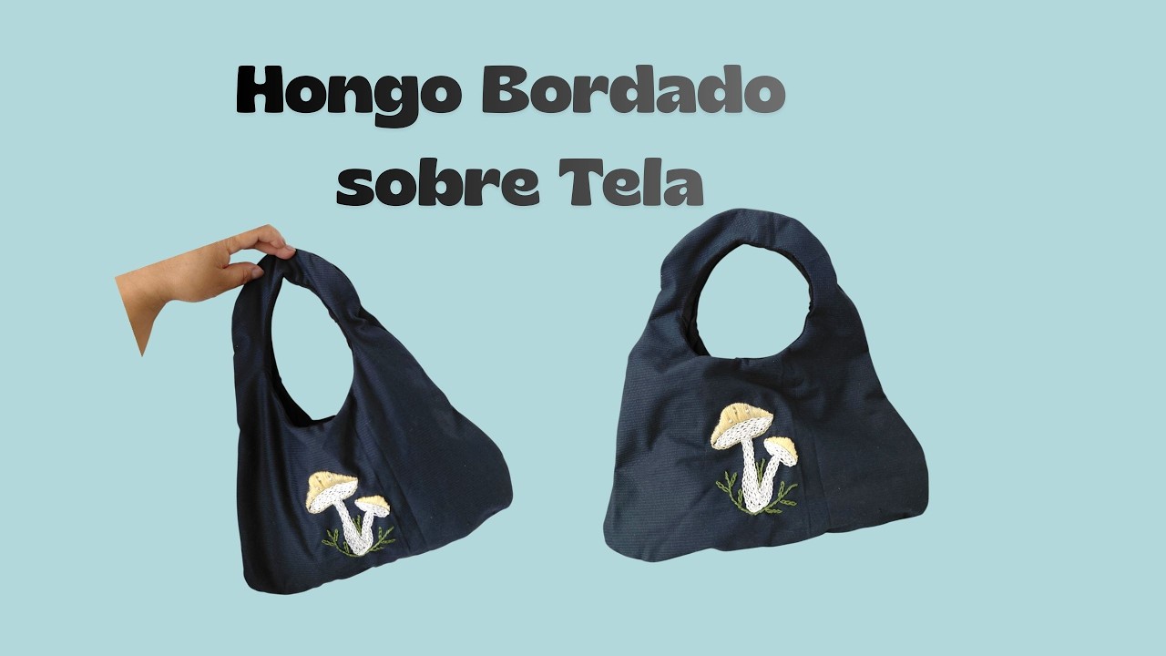 Como Bordar Hongos en Tela - Mushroom embroidery