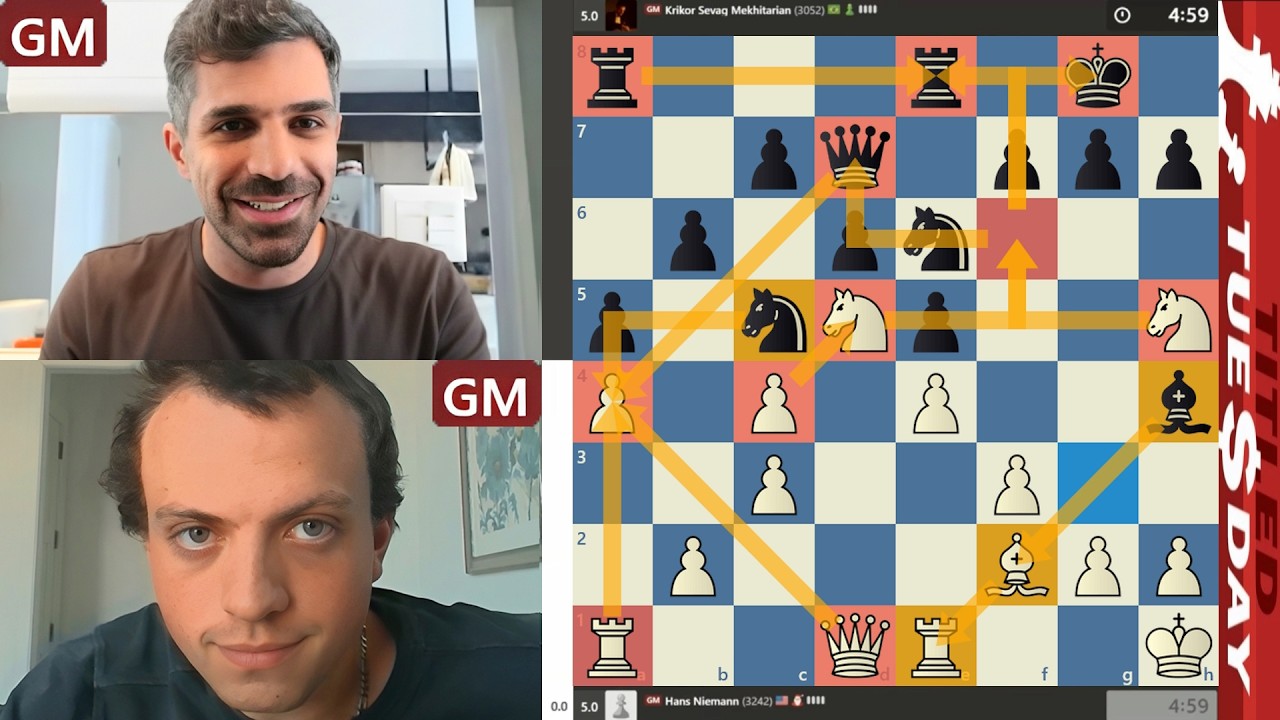 TITLED TUESDAY! GM Hans Niemann vs GM Krikor Mekhitarian