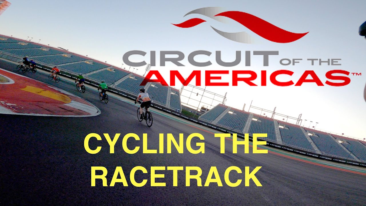 Cycling around Circuit of the Americas Formula One race track, Austin TX