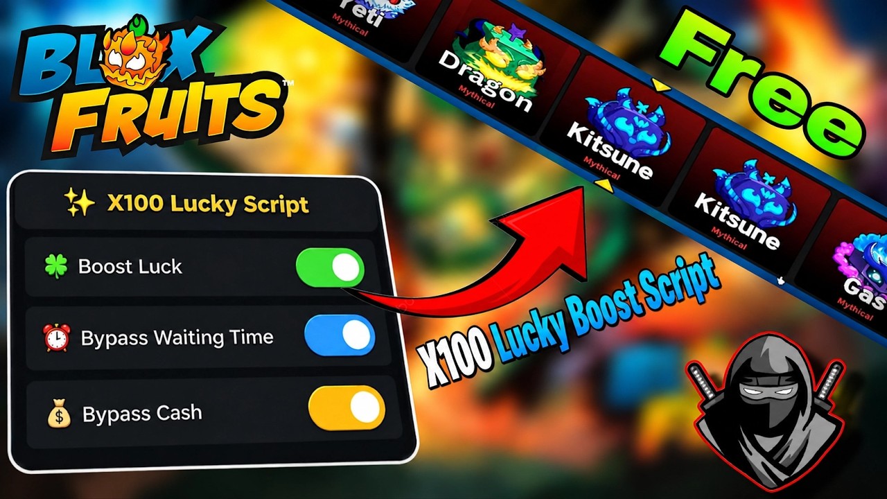 [🐲 WORKING] Blox Fruits Lucky Boost Script | FIX LOADING | Free Kitsune | Safe | Free | Roblox